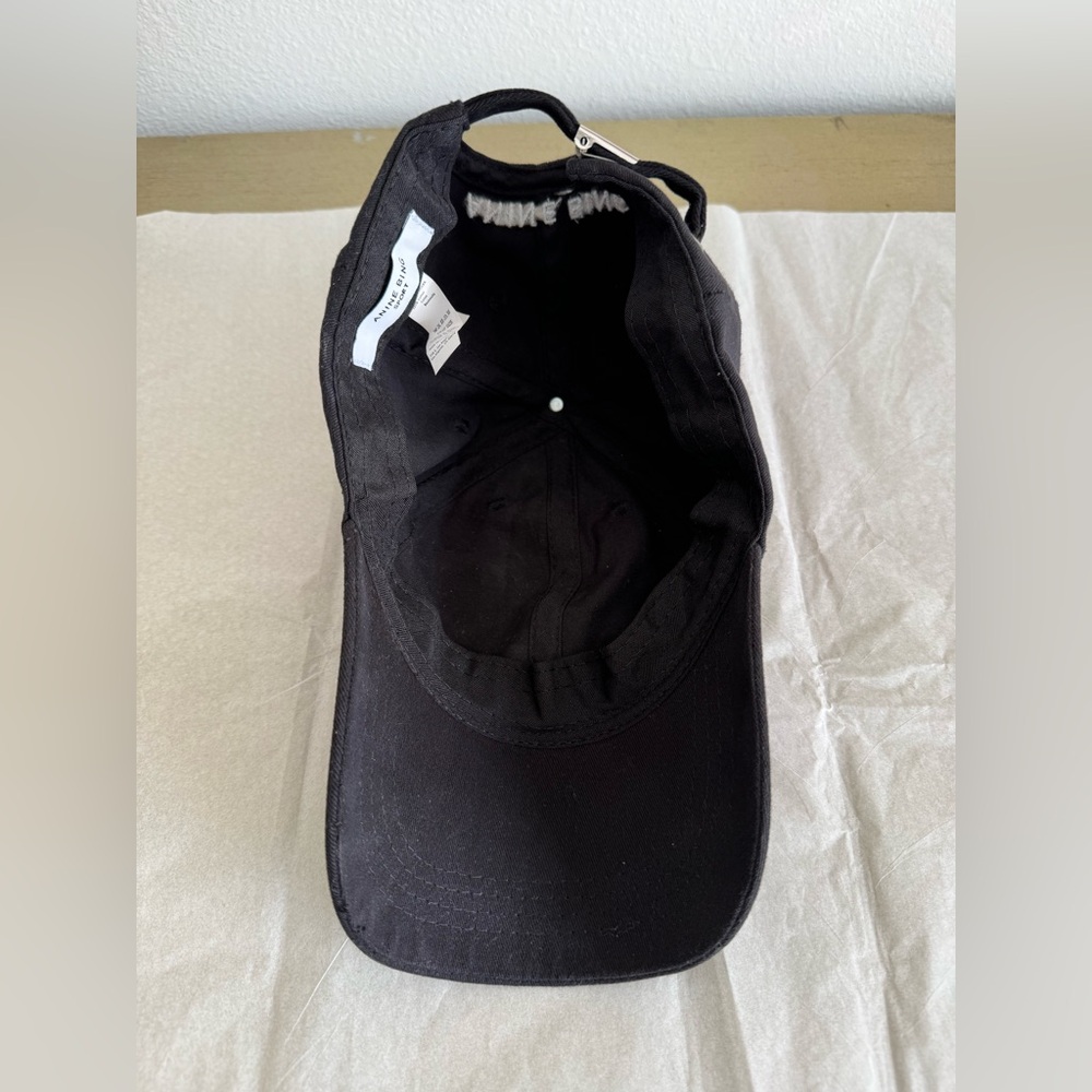 Anine Bing Sport Jeremy Vintage Washed Black Baseball Cap Hat - Picture 7 of 12